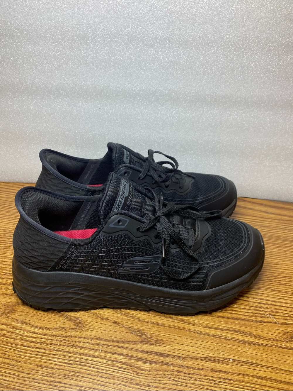 Skechers Work Relaxed Fit Black Deluxe Walker Shoes Slip Resist Men’s  Size 8.5